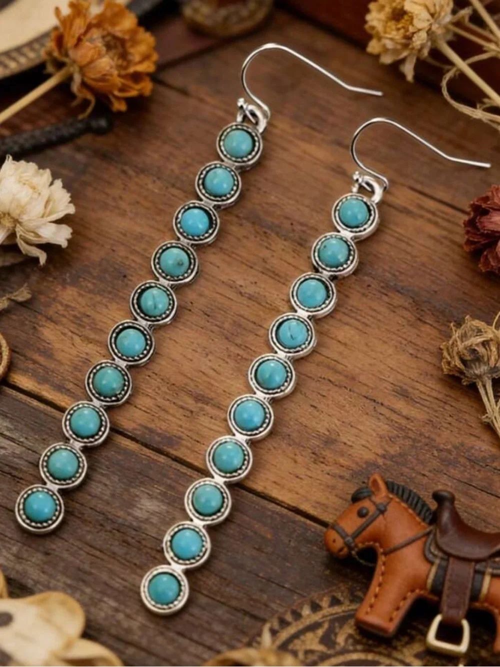 Stone drop earrings N2392